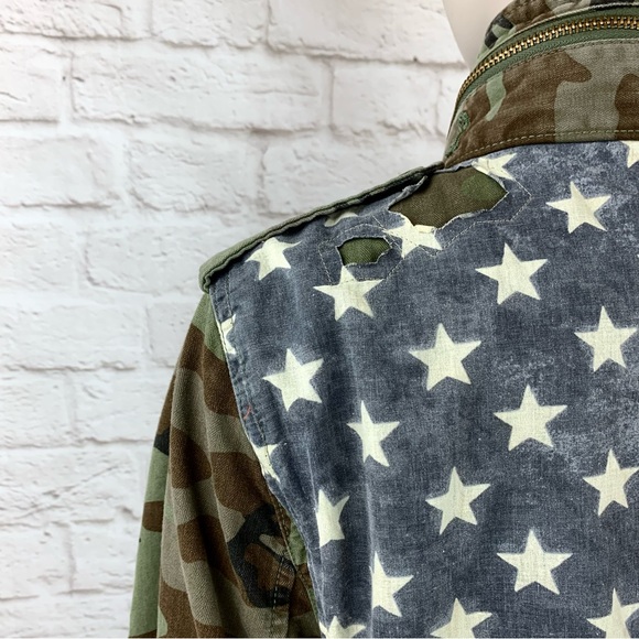 NEW! Denim & Supply Polo Ralph Lauren Camo Field Jacket Distressed Hooded Size L - Picture 7 of 15